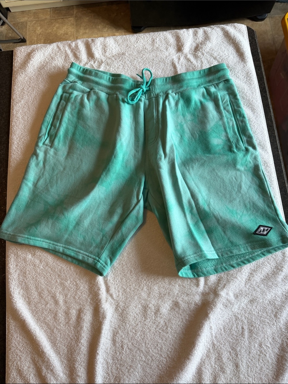 Billabong Teal Green Athletic Surf-washed Shorts